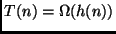 $T(n) = \Omega(h(n))$