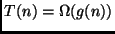 $T(n) = \Omega(g(n))$