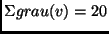 $\Sigma grau(v) = 20$