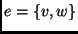 $e = \{ v, w \}$