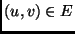 $(u, v) \in E$