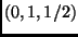 $(0, 1, 1/2)$