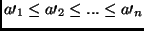 $a\prime_1 \leq a\prime_2 \leq ... \leq a\prime_n$