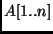 $A[1..n]$