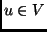 $u \in V$