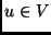 $u \in V$