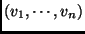 $(v_1, \cdots , v_n)$